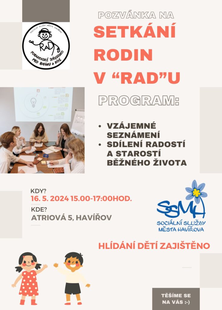 Pozvánka na setkání rodin v RaDu
